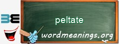 WordMeaning blackboard for peltate